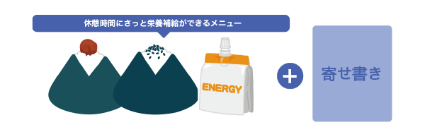 団員や裏方スタッフに軽食の差し入れ